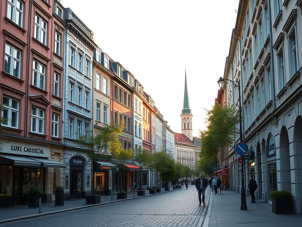 Mapa infrastruktury Białogardu z zaznaczonymi sklepami, placówkami zdrowia i kulturalnymi